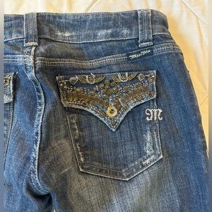 Miss Me beaded pocket boot cut jeans